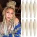 Leeven 26'' Pre Stretched Braiding Hair Extension 8 Packs Yaki Straight EZ Braids Natural Blonde Low Temperature Synthetic Hair Fibers for Braiding /26 Inch 613# 26 Inch (Pack of 8) 613#
