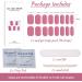 Beautfave Semi Cured Gel Nail Strips White 16Pcs - Waterproof Nail Wraps with Nail File - Pink Gel Nail Art Stickers - Buy Online on SooperMarket.com