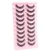 Glowingwin Russian Volume D Curl Hybrid Strip Lashes - 10 Pairs Pack | 3D Curly Faux Mink False Eyelashes | Natural, Fluffy, and Long-Lasting Russian Lashes - Buy Online on SooperMarket.com