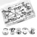 40PCSLocking Pin  Backs LockingPin Keepers Clasp Flat Head clamp Needle Back Lock Suitable for brooches  Lapels  Badges  Enamel Needles and DIY Crafts Without Needle