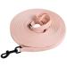 Tag trag leash for dogs drag line 5m/10m/15m/20m with handle and D-ring waterproof and easy to clean dog leash training line for small medium-sized dogs (pink 15m) 15m pink