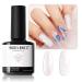 Modelones Pearl Gel Nail Polish 15ML Pearl White Gel Polish Shimmer Mermaid Iridescent Pearlescent Nail Polish Soak Off U V LED Spring Gel Polish Swirl Shell Thread Effect DIY Manicure Gifts