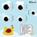 JULMELON 500 Self Adhesive Wiggle Googly Craft Eyes for DIY Crafts - Black White - 5 Sizes (0.4 to 1.2 in) - Buy Online on SooperMarket.com