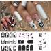 French Tip Nail Art Stickers - 24 Colorful Water Decals for DIY Manicure | Cute Heart & Star Designs for Women & Girls - Buy Online on SooperMarket.com