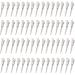 JEKUGOT 60 Pieces Metal Duck Billed Hair Clips Silver Hairdressing Single Prong Curl Clips with Storage Box Alligator Clips Hair Pins for DIY Making Hair Bows Hair Accessory Hair Extensions