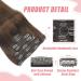Vlasy Clip in Human Hair Extensions - 14 Inch Brown Seamless 7-Piece Set for Women - Buy Online on SooperMarket.com