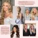 Invisible Wire Hair Extensions Clip in Natural Wavy Synthetic Hair - 20inch Pearl Platinum Blonde - Buy Online on SooperMarket.com