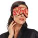 Haskirky Light Blocking Eye Mask for Deep Sleep | Adjustable for Men and Women | Ideal for Travel, Yoga, and Meditation | Red Ukiyoe Fish Design - Buy Online on SooperMarket.com