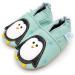 Dotty Fish Soft Leather Baby Shoes for Boys | Non Slip Animal Design Toddler Shoes | Minty Blue Penguin | 0-6 Months to 4-5 Years - Buy Online on SooperMarket.com