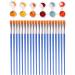 20 Strips 120 Pots Empty Paint Strips with Lids & 20 Paint Brushes - Arts Crafts Supplies for Kids & Schools (3ml/0.1oz) - Buy Online on SooperMarket.com