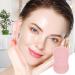 Face Scrubber Manual | Scrubbing Finger Handle Face Brush in Silicone Ergonomic Grip Women Men Face Scrubber for Massaging for Travelling Dormitory Pink - Buy Online on SooperMarket.com