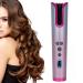 Automatic Hair Curler Auto Curling Iron Wand USB Rechargeable LCD Cordless Auto Ceramic Hair Curling Iron Wand with 6 Temperature for Hair Styling