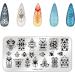 Budoci Nail Stamping Kit - 6-Piece Set with Nail Plates Stamp & Scraper for French Nail Art - Perfect for International Shipping - Buy Online on SooperMarket.com