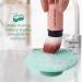 Silicone Makeup Brush Cleaning Mat - Portable Scrubber Tool with Suction Cup for Valentines Day - Green - Buy Online on SooperMarket.com