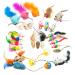 FASHION'S TALK Mouse Cat Toys Assorted Catnip Cat Toys Feather Fur Mice Variety Pack Assorted mice pack