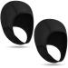 Jecery 2 Pcs Neoprene Diving Hood Thermal Wetsuit Hood Cap Swim Caps with Chin Straps Snorkeling Neoprene Surf Beanie 2.5 mm Diving Cap Headgear for Men Women Sailing Water Sports Black