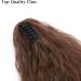 24" Corn Wave Ponytail Extension Claw Clip on Ponytails Wavy Curly Hair Extensions Jaw Pony Tail Hairpiece Light Brown 24inch (Pack of 1) Yaki-Light Brown - Buy Online on SooperMarket.com