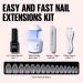 Buy Tomicca Nail Tips & Glue Gel Kit - 240pcs Soft Gel Full Cover Nail Tips for Extensions | 8-in-1 Nail Glue & UV Lamp - Buy Online on SooperMarket.com