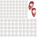 3D Flower Nail Charms 200 Pcs White Acrylic Camellia Rose Flower Nail Art Charms Nail Rhinestones Gems Nail Accessories for DIY Nail Art Design Jewelry Making (White)