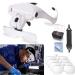 Petiarkit Headband Magnifier with LED Light Head Mounted Magnifying Glasses for Close Work 5 Clear Magnifying Lenses