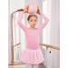 Zaclotre Girls Ballet Long Sleeve Leotard with Tutu Skirt | Ballerina Dance Dress 4-5T - Buy Online on SooperMarket.com