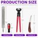 Swpeet 8pcs Professional Farrier Tool Kit - Hoof Trimmer Scissors Cutter Rasp Pliers & Roll Pack for Horses | International Shipping Available - Buy Online on SooperMarket.com