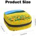 Sunflowers Sanitary Napkin Storage Bag - Portable Period Pouch for Women & Teens - Multi-colored - 1PC - Buy Online on SooperMarket.com