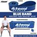 Resistance Pull Up Band | Long Exercise Loop for Strength Training and Stretching | Blue Home Workout Band for Men and Women (30-80kg) - Buy Online on SooperMarket.com
