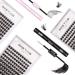 120 Clusters D Curl Wide Stem DIY Eyelash Extension Kit - 10-16mm Soft Fluffy False Lashes - W08# (08-mix) - Buy Online on SooperMarket.com