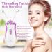 Rose Red Cordless Electric Facial Threading Hair Removal for Women - Rechargeable Face Hair Remover for Vellus Hair on Face & Chin - Buy Online on SooperMarket.com
