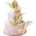 28 Pcs Vintage Boho Rose Cake Topper Kit - Dried Faux Flower Decor for Bohemian Wedding, Bridal, Baby Shower, Birthday Party Supplies - Buy Online on SooperMarket.com