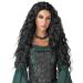 PORSMEER Long Black Wavy Curl Wigs for Women Middle Part Fluffy Curly Black Wig Natural Looking Synthetic Heat Resistant Fiber Wigs Hair Replacement Wigs for Daily Party Use Wig (Black)