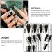 Dajidafu 1 Set French Tip Press on Nails Frosted Manicure Artificial Fingernails Matte Decals Wraps Full Cover Salon DIY - Buy Online on SooperMarket.com