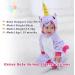 Doladola Baby Unicorn Flannel Hooded Romper | 0-3 Months Infant Outfit - Purple - Buy Online on SooperMarket.com