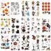 400 Halloween Temporary Tattoos for Kids - Non-Toxic Stickers for Makeup, Party Cosplay, Face Decals - Halloween Favors for Boys and Girls - Cartoon Designs - Buy Online on SooperMarket.com