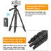 Professional 60 Camera Tripod with Phone Mount & Remote | Aluminum Portable Stand with Travel Bag | Compatible with Phone, Camera, Projector, DSLR | 5-Section Tripod - Buy Online on SooperMarket.com