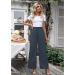Vetinee High Waisted Wide Leg Casual Dress Pants with Pockets - Folkstone Gray - Buy Online on SooperMarket.com