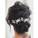 Silver Crystal Flower Bride Wedding Hair Pins - Pack of 2 | Bridal Hair Accessories for Women and Girls - Buy Online on SooperMarket.com