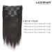 Lacer 10 Yaki Clip in Hair Extensions 120G 7 Pieces 10 Inch - Natural Black Remy Human Hair for Fashion Black Women with Relaxed Hair - Buy Online on SooperMarket.com