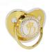 Luxury Rhinestone Crown Baby Pacifier - Ergonomic Golden Design Soothing & Portable (Letter D) - Buy Online on SooperMarket.com