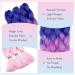 Tess Braids Blue 60 cm Extensions - 5 Pack Jumbo Kanekalon Ombre Hair Braids (Blue/Purple/Pink) for Box Braids - 100g per Bundle - Buy Online on SooperMarket.com