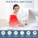 Red Light Lamp for Face 100LEDs Red and Blue Light Device 415nm Blue & 660nm Red & 850nm Infrared Light Adjustable Height Angle & Brightness for Home/Office Use Red&Blue - Buy Online on SooperMarket.com