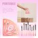 Travel Makeup Brush Set - 10 Mini Brushes with Case | Foundation Blending Eyeshadow & Blush | Perfect Makeup Gift (Pink - Buy Online on SooperMarket.com