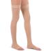 Jomi 20-30 mmHg Open Toe Thigh High Compression Stockings - Made in USA - Beige Large - Silicone Dot Top Band - Premier Opaque Support Stockings - Men and Women - 1 Pair - Buy Online on SooperMarket.com