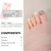 Semi Cured Gel Nail Strips Toenail Wraps Soft Self-Adhesive Gel Pedicure Stickers Salon-Quality Long Lasting Easy to Apply & Remove (Glitter & White) - Buy Online on SooperMarket.com