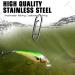 Lure Quick Change Black Nickel Fishing Snap Swivels - High Strength Stainless Steel Connector Snaps Tackle for Saltwater Fishing - Size S (44lb) - 50 pcs - Buy Online on SooperMarket.com