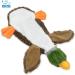 2-in-1 Stuffless Squeaky Dog Toy for Small, Medium, and Large Pets - Durable Fabric, No Stuffing, Indoor Play - Small Brown/Wild Duck - Buy Online on SooperMarket.com