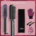 Tymo Hair Straightener Brush - Fast Heating, 5 Temp Levels & Auto-Off for Silky Straight Hair - Buy Online on SooperMarket.com