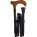 PCP Mobility Adjustable Travel Folding Cane Wood Derby Handle Matte Black 3/4-Inch Tip Size - Buy Online on SooperMarket.com