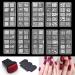 Bodhi2000 Nail Art Stamping Kit 1 Stamping Plate +1 Stamper + 1 Scraper Manicure Stamping Kit work for Nail Art Design and Decoration Template Random